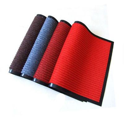 calidad  Non Slip Washable PVC Backing Customized Polyester Entrance Pile Rubbed Door Mat For Kitchen Living Room fábrica